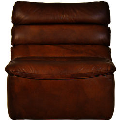 Halo Russo Leather Chair Old Saddle Walnut